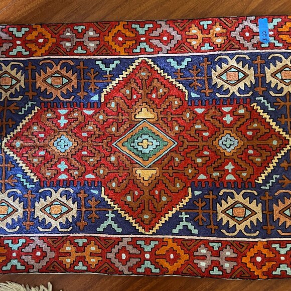 Brand New Hand Embroidery Needle Work Silk Mat Chain Stitch Burlap Rug/Tapestry/ - Picture 7 of 7